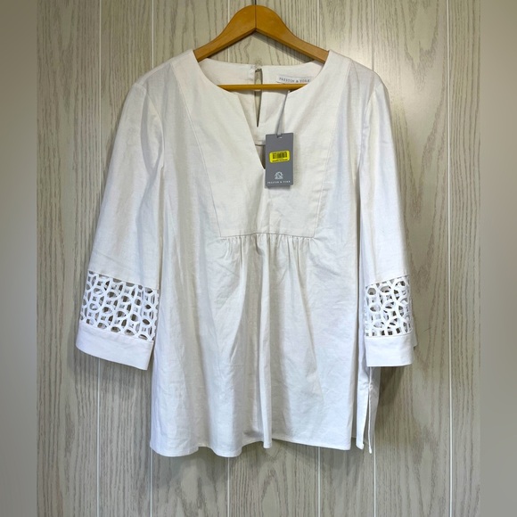 Preston & York White Tunic Size 14 NWT - Picture 1 of 3